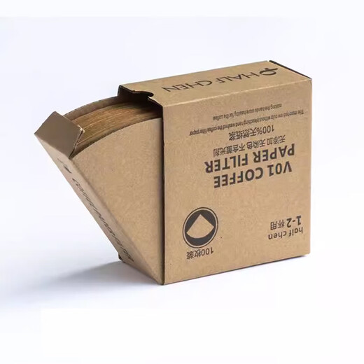 JCZS hand brewed coffee filter paper original wood pulp drip filter coffee powder cake type filter paper non-bleached filter bag filter original color - small V-shaped filter paper 200 pieces - 2 boxes)