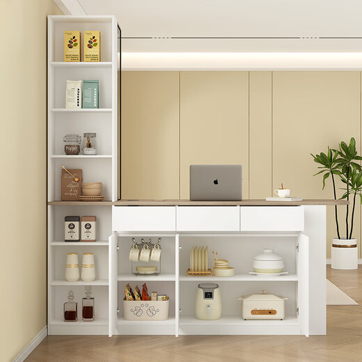 Xuepeng Multifunktional Freizeit Bar Tisch Küche Middle Island Tisch Wohnzimmer Partitionschrank Weinschrank Seitenschrank Esstisch integriert 6G374 Modell 11 (mit Licht): 1478*600*2400