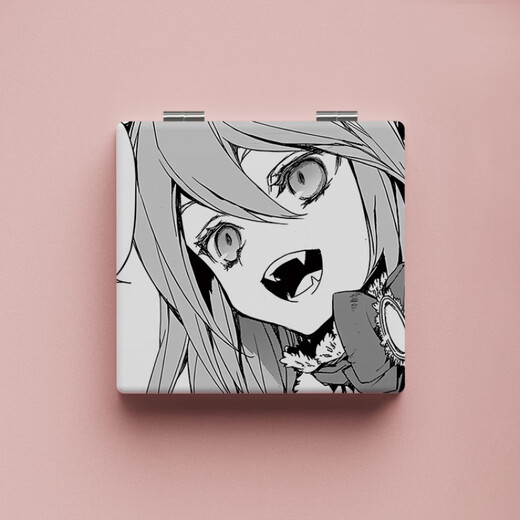 
CELEBON's End of Seraphimony Michel Fan Anime Peripheral Portable Mirror Two-dimensional Handheld Makeup Mirror C1049-Double-Side Pattern Makeup Mirror
