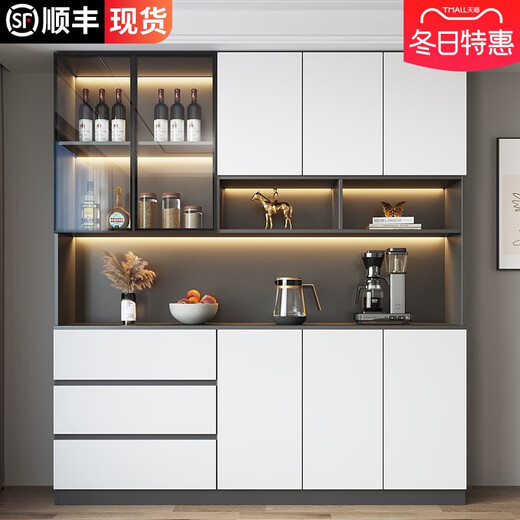 欧派（OPPEIN）2025新款2025新款餐边柜高柜一体靠墙现代简约客厅餐厅家用茶水酒 款式12240*40*220顺丰安装 双门