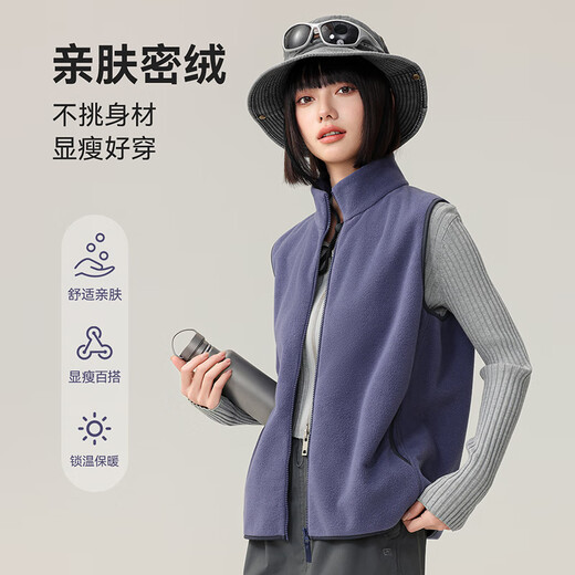 Flying in the Snow Polar Fleece Vest Women's 2025 Autumn and Winter New Couple Stand Collar Thickened Fleece Vest Mickey Color L170