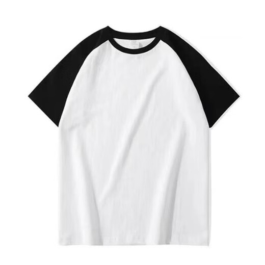 Fhhuabd Camiseta de manga corta para mujeres mangas raglán empalmando verano 2025 Nuevo estudiante versátil con grasa suelta mm top A-9926 m