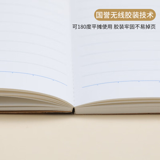 
Guoyu (KOKUYO) B5/40 sheet/8mm dotted line Campus pain book wireless binding book DIY brown 1 book WCN-CNB1476S