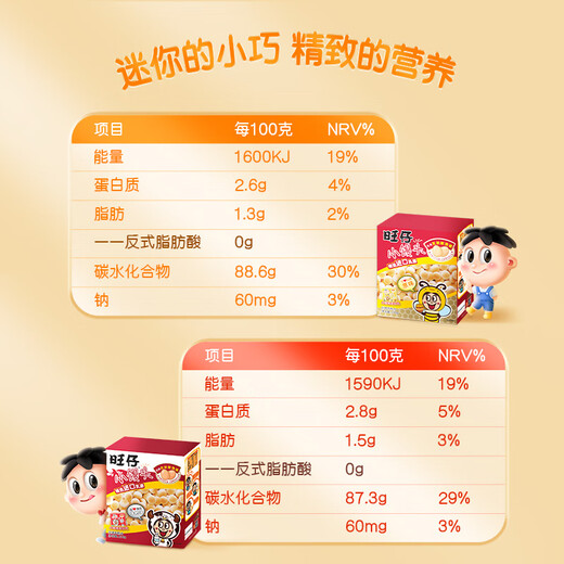 旺旺 旺仔小馒头 经典原味 218g 休闲膨化食品饼干糕点 追剧小零食