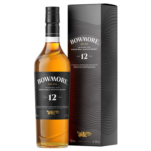 Bowmore 12 years Scotland Isle-producing area Single malt Whiskey Wine 700ml Gift box new version