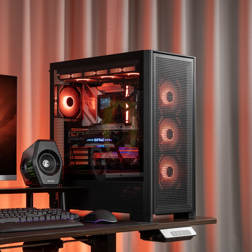 Patriot Fuyao Baili boîtier d'ordinateur de bureau ATX grande carte 360 ​​refroidissement par maille refroidie à l'eau boîtier hôte de bureau de jeu e-sports Fuyao Baili noir/3 ventilateurs pré-installés