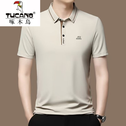 Camiseta de manga corta de lujo de Light Light Light de lujo de la altura de la sola de la manga de carpintero de la camiseta del polo delgado de la altura del padre 16821/Beep White M 16580-100Jin [Jin equivale a 0.5 kg]