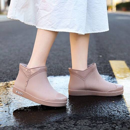 Oxygen water shoes anti-slip rain boots for women, anti-slip wear new fashion women's short tube rain boots plus cotton cover for all seasons adults 688 rain boots - purple [standard size] 40 [250mm]