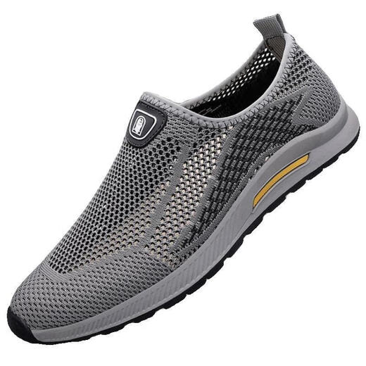 
Old man's head French old man's head mesh shoes men's summer hollow breathable mesh comfortable mesh shoes non-slip soft sole walking shoes men's black GYL688 40