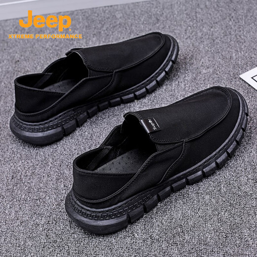 Jeep (Jeep) Altes Peking -Stoffschuhe Herren Sommer Trendy Vielseitige Leinwandschuhe Herren faul lässige Schuhe atmungsaktive trendige Schuhe YS9901 Green/Flaggschiff offizielles Geschäft 39 39