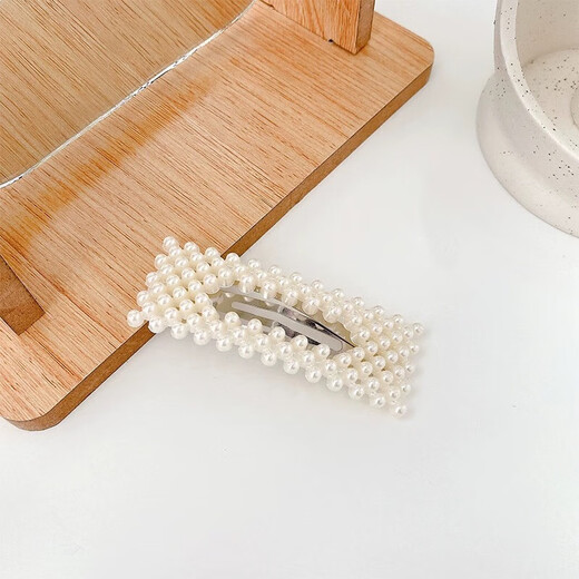 
Pearl hair clip women's bb clip headdress side clip clip 2025 new white bangs one-line clip hair clip 5 packs (random style)