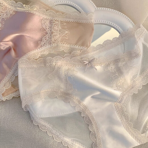 Ropa interior de seda de hielo Fitonton 3 Hembra femenina Pure y sexy para mujeres Portos de bikini de bikini delgado y transpirable