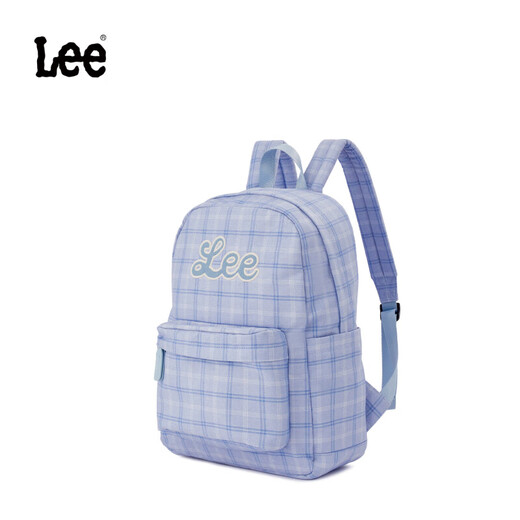 Lee格纹双肩包小辣李嘉琦同款轻便时尚书包大容量格子短途旅行背包