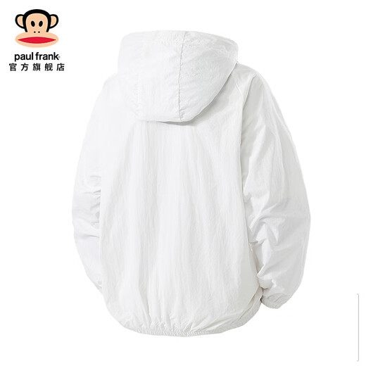 Big mouth monkey (paul frank) trendy outdoor ice silk cool sun protection clothing men's summer thin quick-drying sports riding and fishing outer shirt clothing white F12J official authentic L recommended 120-140Jin Jin equals 0.5 kg