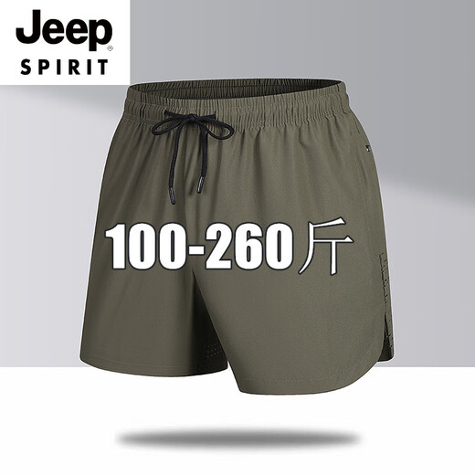Jeep Spirit Runging Fitness Training Shorts Мужские летние модные толстые толстые мужчины рассылаются на три четверти брюки плюс жир плюс локко шелковой шелк.