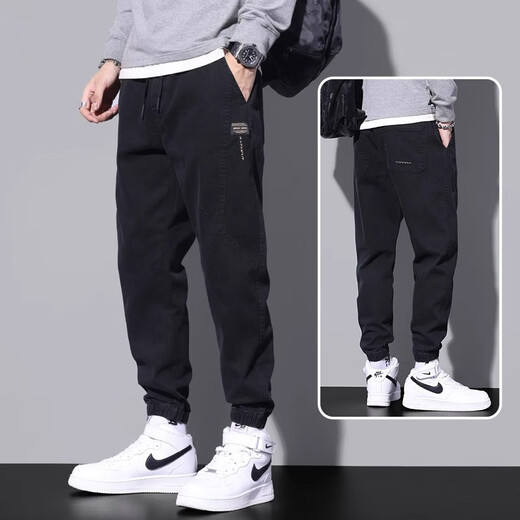 GLM Pantalones informales de otoño e invierno para hombres Feest Foot Feast Featy Worty Brand New Autumn Teenager Trabajo Pantalones 9859 Militar Green M
