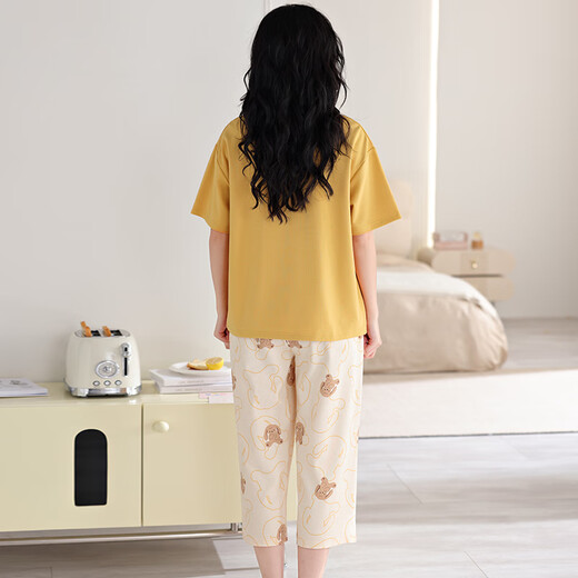 Langsha Pajamas для женщин в летнем чистом хлопке 2025 Новые укороченные брюки с коротки