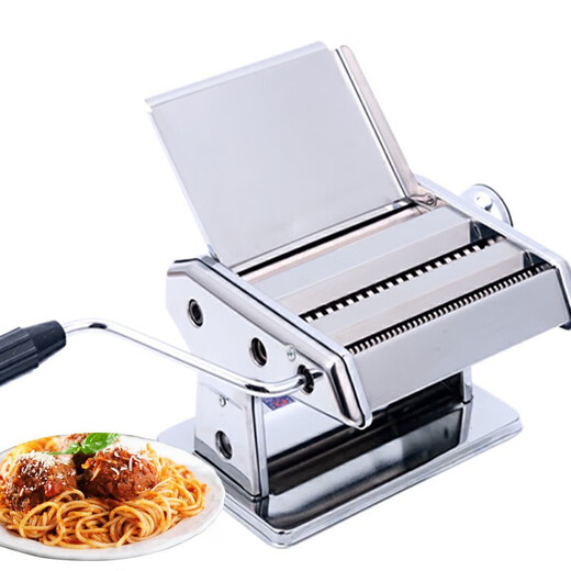 Shandong Longkou brand household manual noodle machine small hand-operated noodle machine with anti-counterfeiting dough WZY electric model DMT-10A two knives with pallet and gift bag
