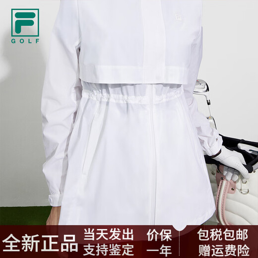 Fila upf50+ Sonnenschutzkleidung 丨 Frauenjacke Sommer Golf Outdoor Sportstand Halsband Top Jade White-Wt S 160/80A