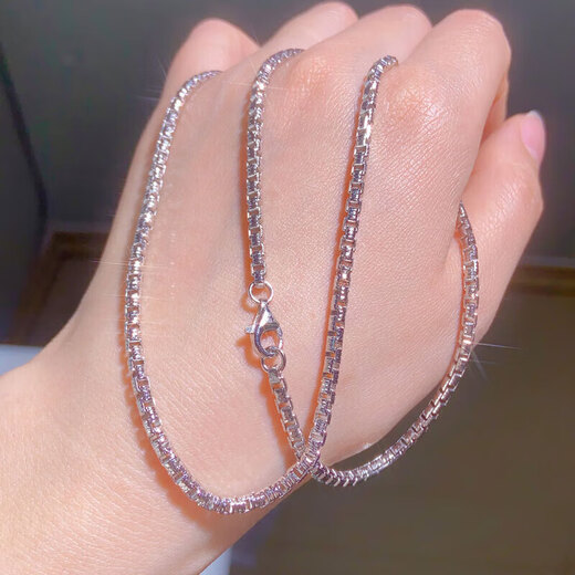 Junshi quality 18 platinum necklace men's platinum men's necklace new diamond snake bone chain pt still ring necklace 5 points 5mm*55cm*40