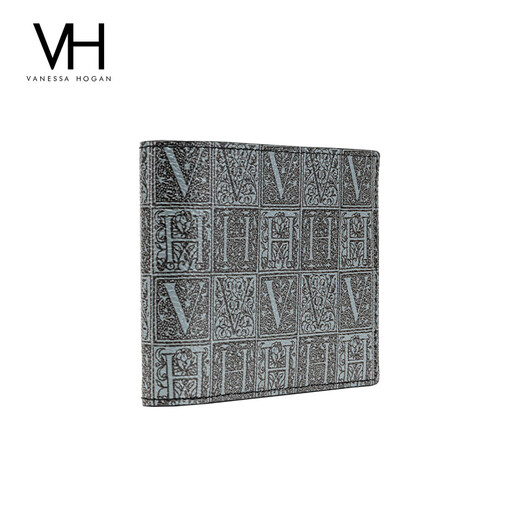 Vanessa Hogan VH Men's Menship Wallet Portable и Practical Daily Daily Short Sage Bear Box Skellet Multi-Card Bag Back Black (подарочная коробка)