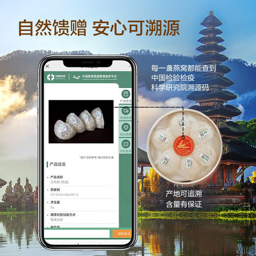 Hergestellt in Jingdong, 30 g getrocknetem Vogelnest, der den Ursprung des Vogelnestes, Geschenke für Mütter, Älteste und Nahrungsergänzungsmittel für schwangere Frauen verfolgt