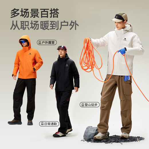 Camel (CAMEL) men's cotton coat winter new waterproof, windproof, warm, antistatic, fluffy cotton coat for men M15CW07002