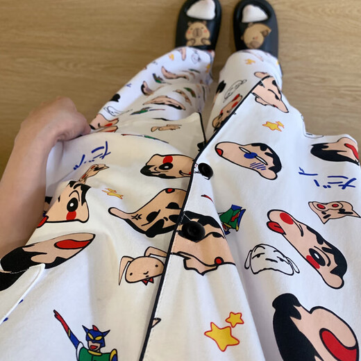 [Hot three-piece set] Pajamas for women ins style cartoon pajamas dormitory can wear home clothes suit autumn set WZL1476 [High quality three-piece set] M [Suggested 80-100Jin [Jin equals 0.5 kg]]