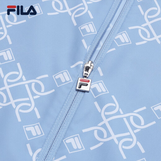 FILA 斐乐官方女士梭织外套2025夏新款休闲舒适满印防晒连帽上衣 满印一-ZA L 170/88A/L