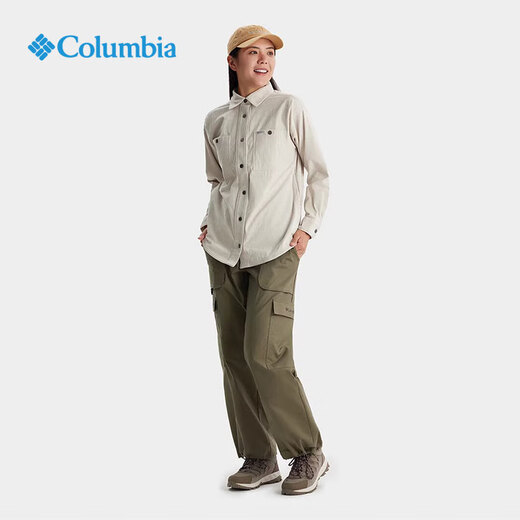 Columbia Columbia Shirt Frauen 2025 Frühlings- und Sommer Neues Produkt Outdoor-Schleppleiterin Casual Langarmed Shirt AR9898 278/Off White L/165/88a