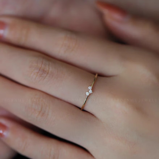 Junpo heart-shaped 4.5-cent real gold and real diamond 18K gold diamond ring as a gift for commuting love song AU750 flash sale No. 10