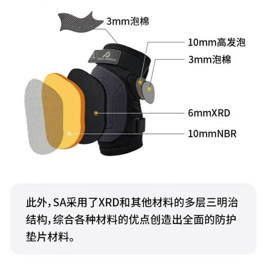 SNOJO ARMOR Provincial Team recommends ski protective gear Turtle AIR knee pads for men and women Kevlar ski anti-fall equipment L