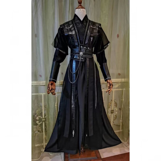 An Chuxia's ancient costume, black men's outfit, black water, He Xuan, Gu Yun, Mo Ran, Xiao Ce'an cos suit, Mo Ran cos suit, ancient style men's clothing, clothes suit XL