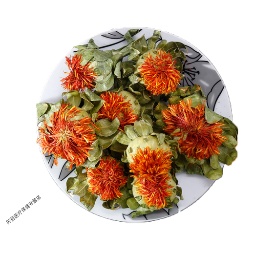
Beijing Tongrentang safflower fruit authentic sulfur-free Tibetan saffron high-quality Chinese medicinal material saffron 500g safflower soaked in water and tea 100g safflower fruit (big new flower)