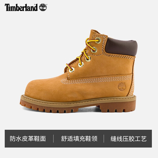 Timberland Timberland Официальная детская обувь, большие желтые ботинки, ботинки Martin, высокий топ на открытом воздухе больше 12809 12809W/пшеница.