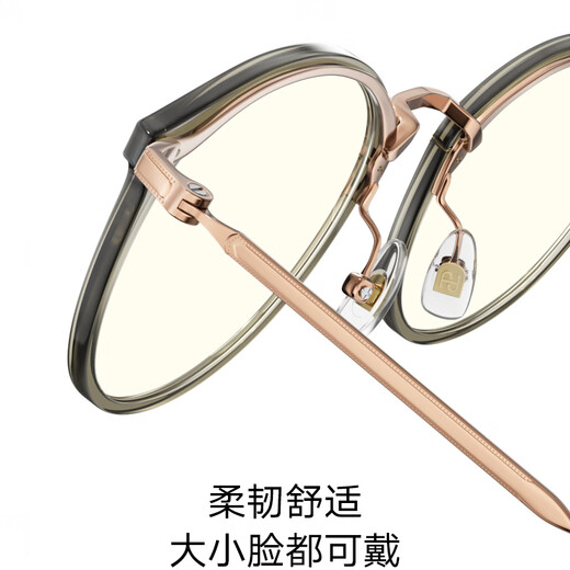 Cadre de lunettes polyvalents classiques pour femmes, cadre rond rétro léger, verres minceurs, lunettes pour hommes, 15860 brun clair [15838]