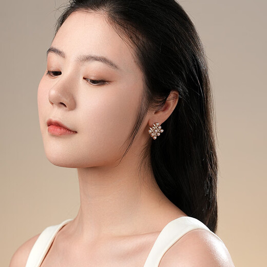 Dara Pearl Earrings Women's Nuclear Pearl Earrings Highlight Slightly Flawed Design Earrings for Wife's Birthday Gift for Girlfriend