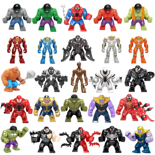 Kompatibel mit Lego Avengers Big Guys Iron Man Venom Thanos Spider-Man Green 1047 Venom