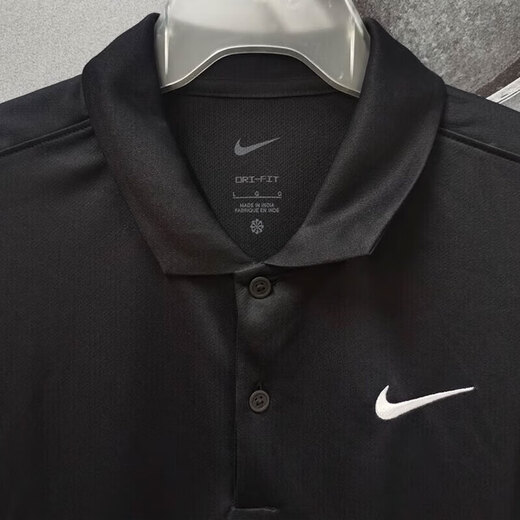 耐克（NIKE）黑色POLO衫冰丝短袖速干翻领T恤夏季 黑色FN3895-010  纯棉针织 S 100-120斤