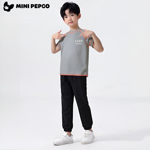 Pig Banner Children's Summer Sports T-shirt à manches courtes pour garçons et filles à séchage