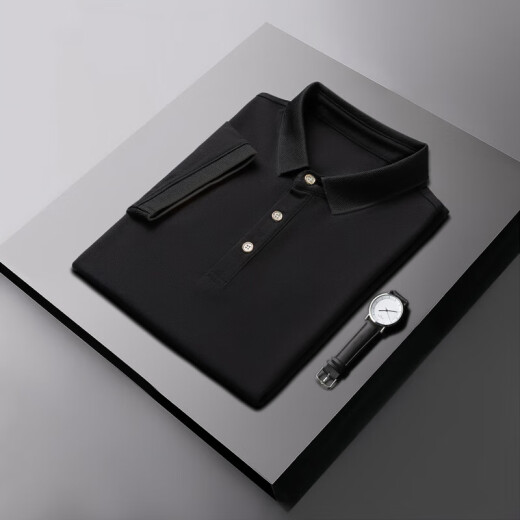 Summer Solid Color Lapel Polo de manga corta Polo de manga corta Versátiles de negocios Camiseta de media manga mimedia QY686 M
