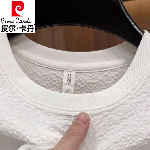 
Pierre cardin 2025 new summer ice silk texture embroidered round neck men's short-sleeved T-shirt fashionable half-sleeved versatile light luxury [summer short-sleeved] 6628 white M 80-105Jin [Jin equals 0.5 kg]