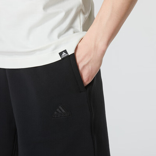 阿迪达斯 （adidas）棉质短裤男夏季运动裤宽松透气针织休闲五分裤IC9756 IC9756 S 120-135斤