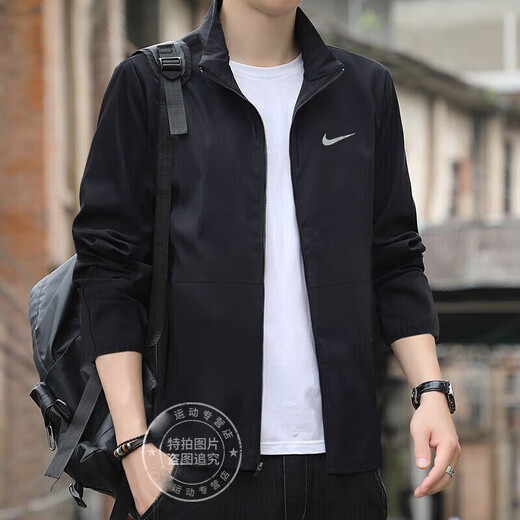 Nike (Nike) offizielle Schiffsgeschäft Jacke 2025 Sommer New Sportswear Windbreaker lässig atmungsaktive, schnell trocknende Trainingsjacke Dri-Fit Schnelltrockne/dünnes heißes Verkauf/zeigt Bilder und Rückkehr 10 s/165/84a
