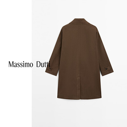 Massimo Dutti夏季新品2025女装 都市通勤简约风长裤风衣外套 06769794 深棕色 S (CN 170/88A)
