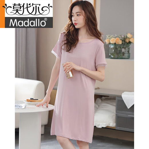 Modal Summer Nightgown For Women Modal à manches courtes minces pyjamas 2025 Nouvelle jupe de grande taille d'été Ice Silk Home jupe x9249 m