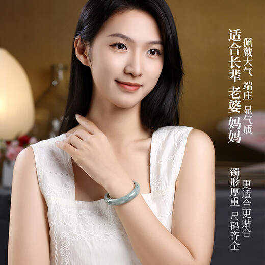 凤禧珠宝翡翠玉手镯天然a货玉石镯子玉镯女士款送妈妈【价保11.11】