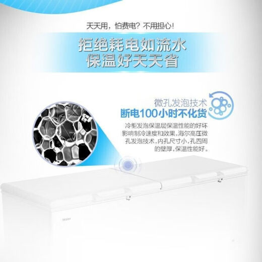 海尔629/719/829升商用冷冻柜大容量卧式-38度超低温双开门冷冻 BC/BD-829HEZ/零下38