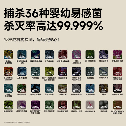 Little White Bear SnowBear disinfection cabinet baby bottle disinfection belt dryer all-in-one machine UV 34 lamp beads negative ions 25L-2030