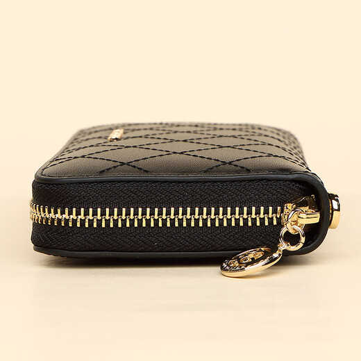 Crocodile shirt cowhide hand-wrapped long diamond wallet women's ticket clip clutch gift box 2215 black